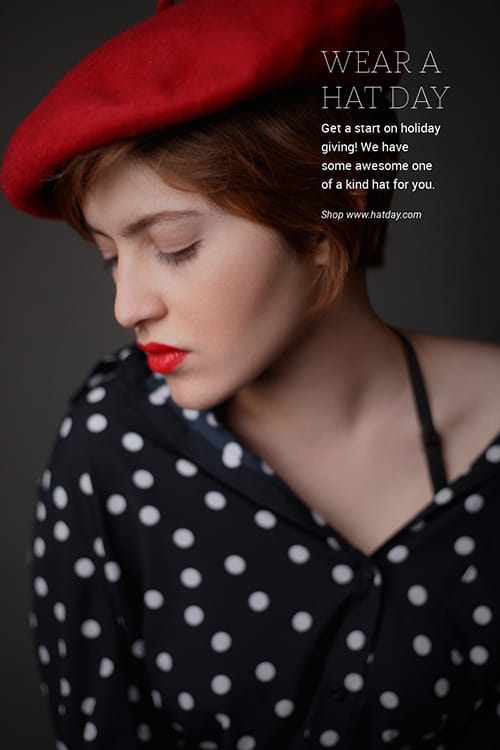 Wear a Hat Day Blog Graphic Large Template
