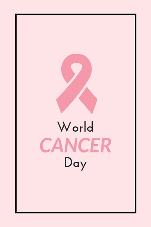 World Cancer Day Pink Ribbon Blog Graphic Large Template