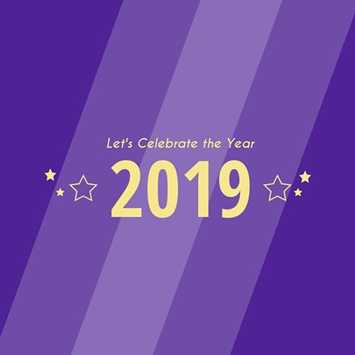 Let's Celebrate the Year 2019 Blog Graphic Medium Template