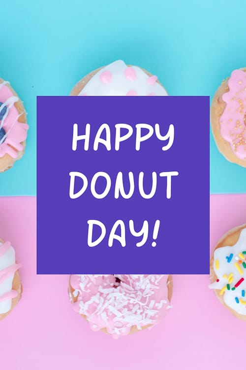Happy Doughnut Day Blog Graphic Large Template