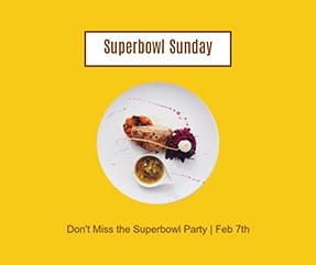 Don't Miss the Superbowl Party Facebook Post Template