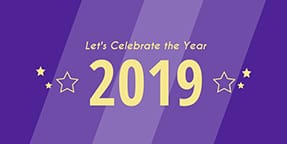 Let's Celebrate the Year 2019 Twitter Post Template