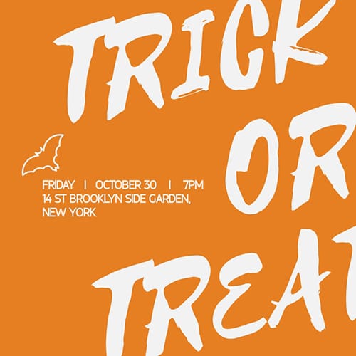 Trick or Treat Blog Graphic Medium Template