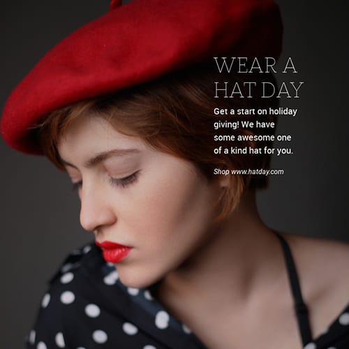 Wear a Hat Day Blog Graphic Medium Template