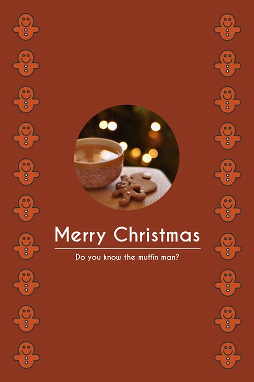 Gingerbread Man Blog Graphic Large Template