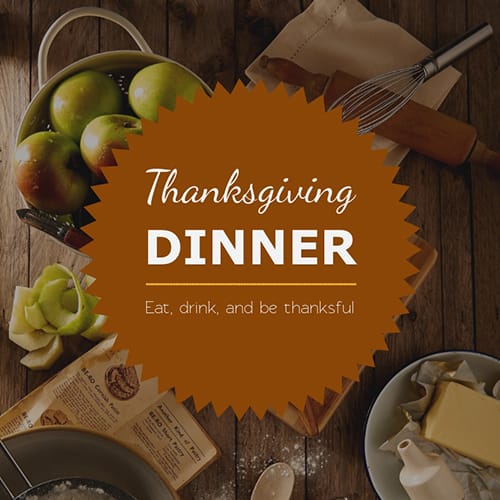 Thanksgiving Dinner Blog Graphic Medium Template