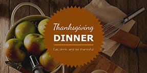 Thanksgiving Dinner Twitter Post Template