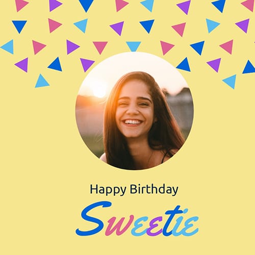 Happy Birthday Sweetie Blog Graphic Medium Template