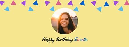 Happy Birthday Sweetie Facebook Cover Template