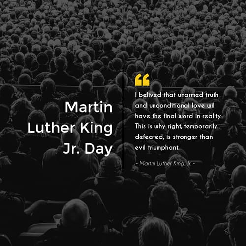 Martin Luther King Jr Day Blog Graphic Medium Template