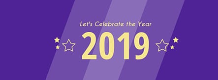 Let's Celebrate the Year 2019 Facebook Cover Template