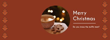 Gingerbread Man Facebook Cover Template