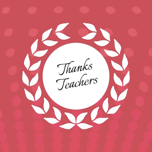 Thanks Teachers Blog Graphic Medium Template