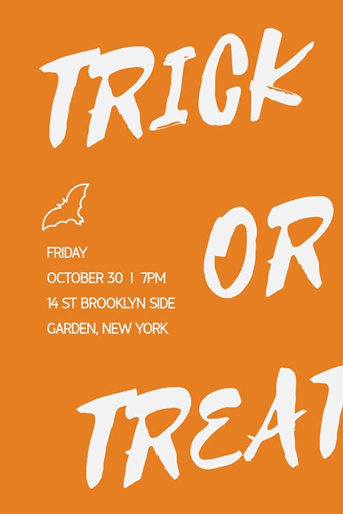 Trick or Treat Blog Graphic Large Template