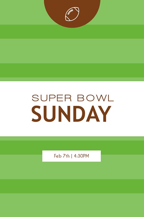 Football Superbowl Blog Graphic Large Template