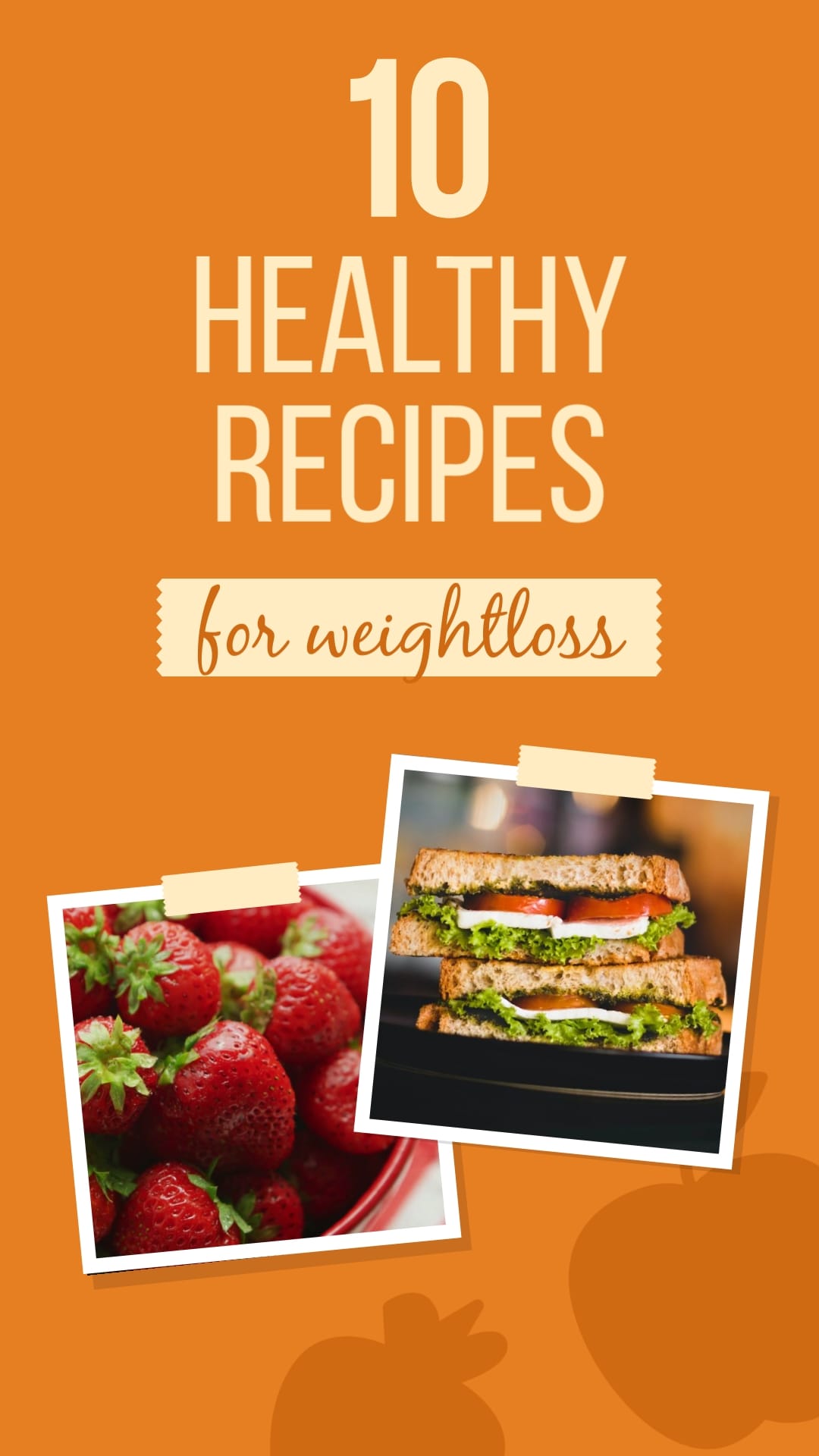 10 Healthy Recipes Intro Vertical Template