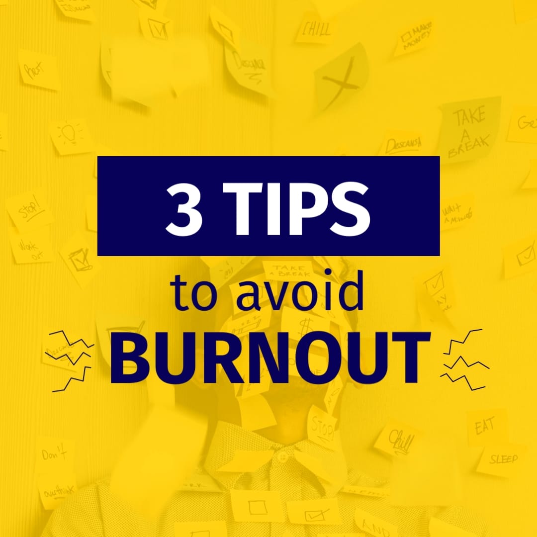 3 Tips to Avoid Burnout Listicle Square Template