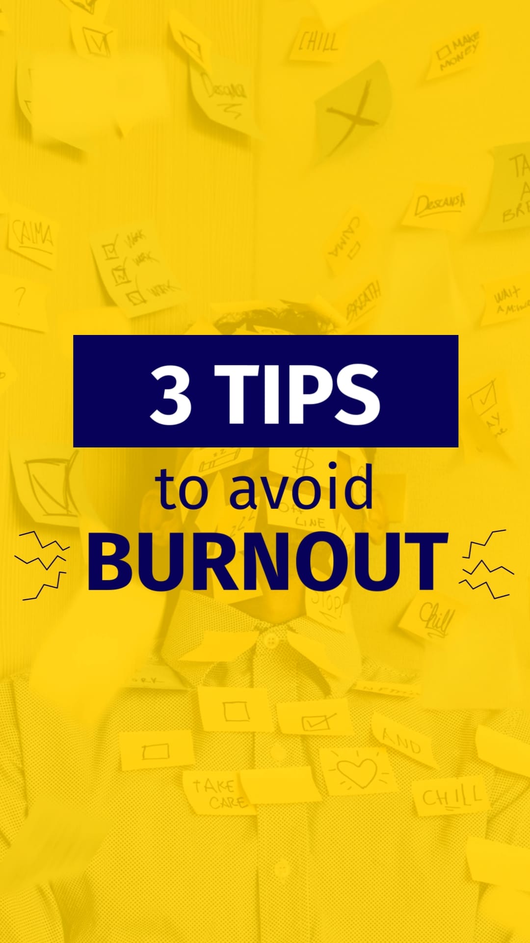 3 Tips to Avoid Burnout Listicle Vertical Template