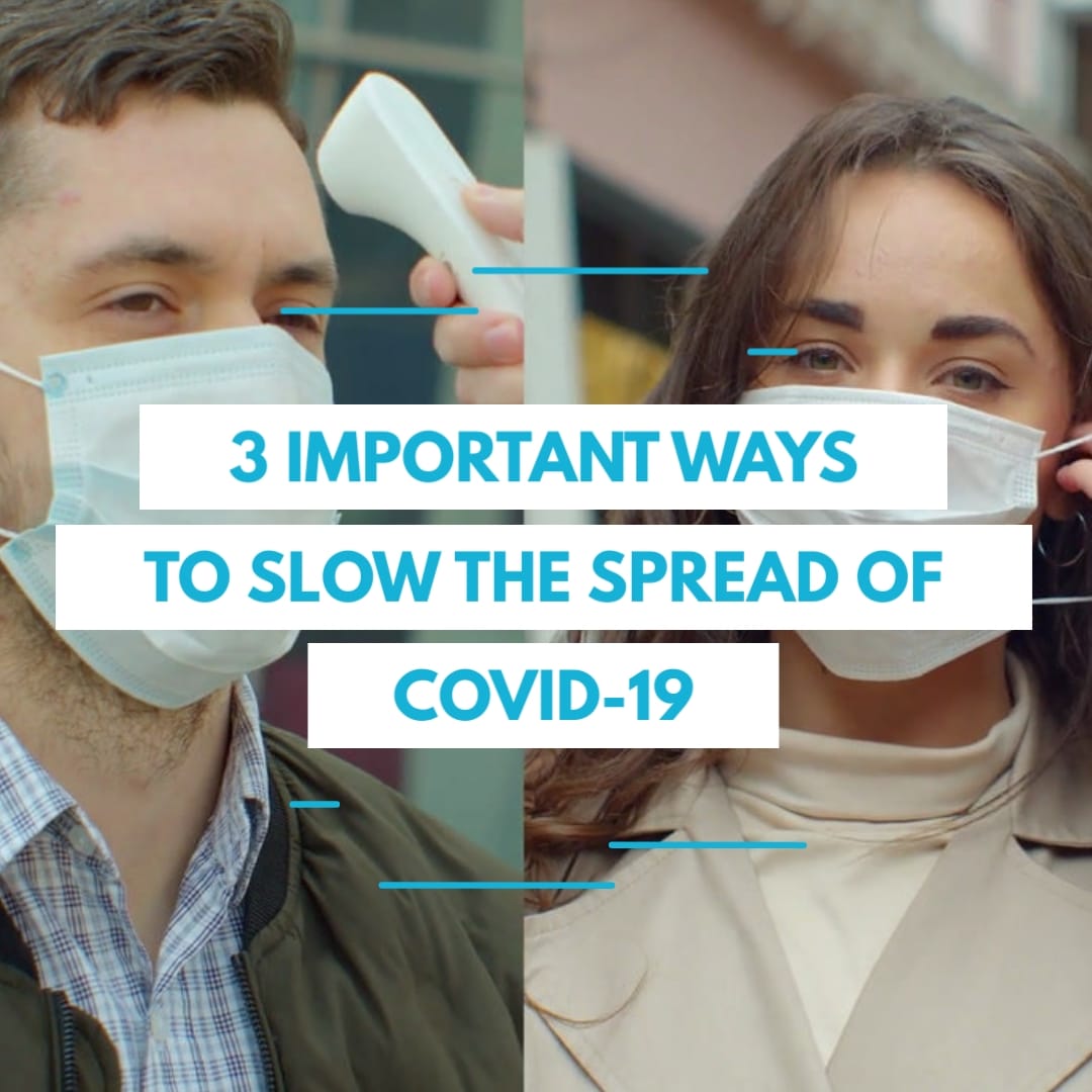 3 Ways to Slow the Spread of Covid-19 Listicle Square Template