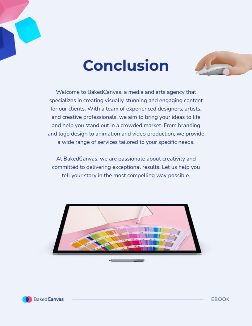 3D Graphics Ebook Template | Visme