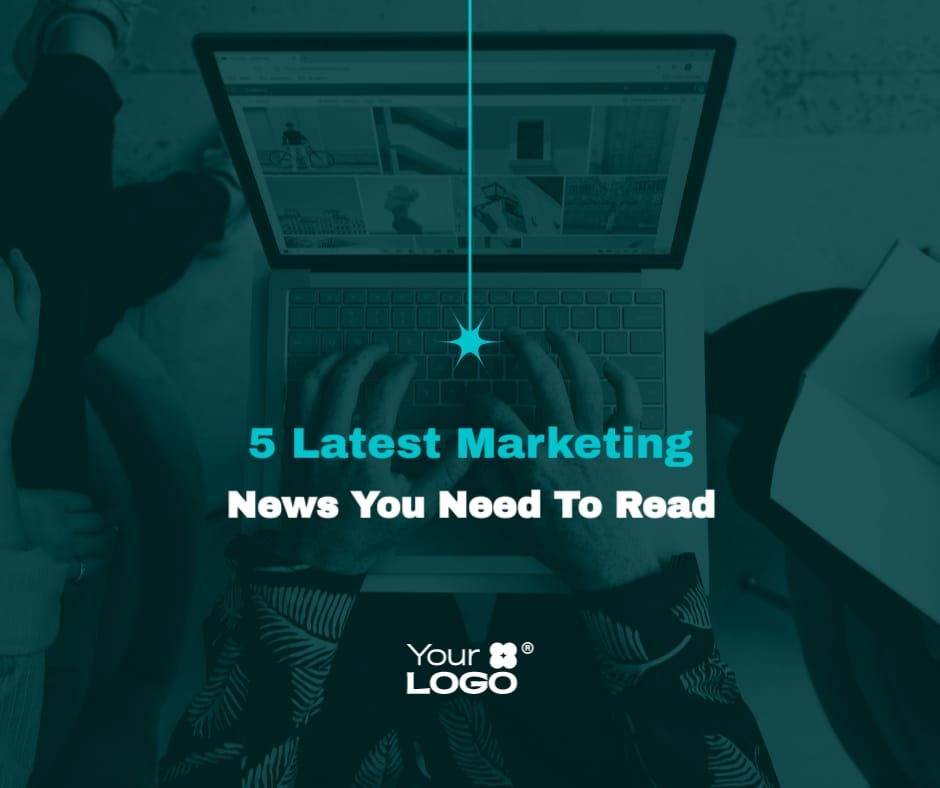 5 Latest Marketing News Facebook Carousel Post Template