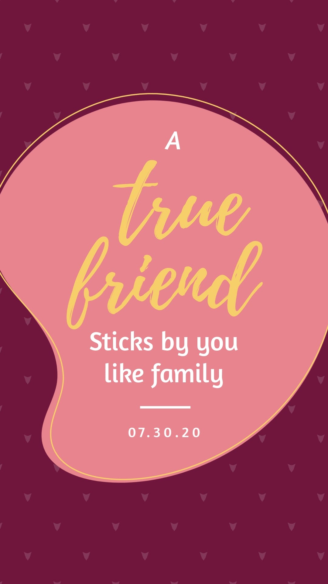 A True Friend Animated Vertical Template
