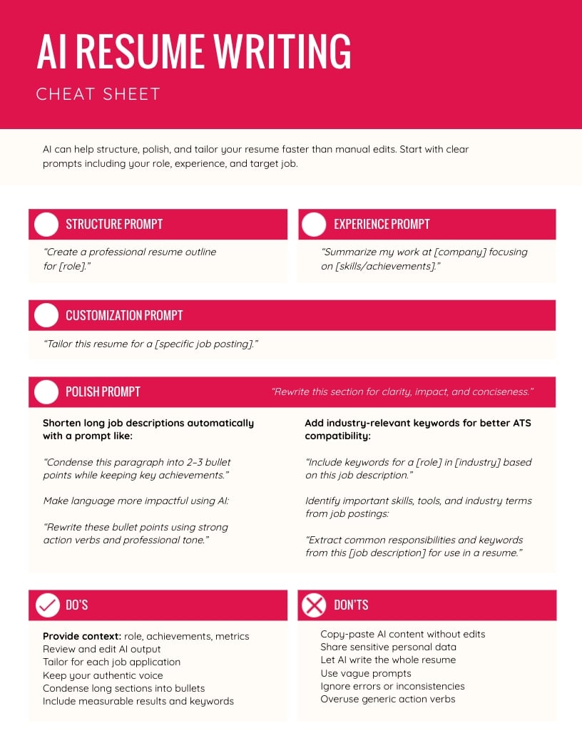 AI Lead Magnet One Pager Template