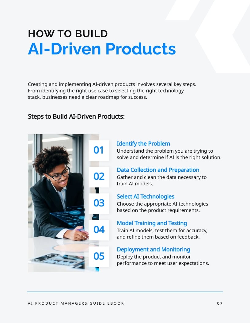 AI Product Managers Guide Ebook Template - Slide 7 AI Product Managers Guide Ebook Template - Slide 7