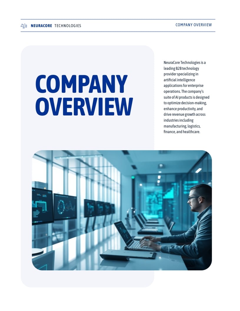 AI Product Portfolio Template - Slide 2 AI Product Portfolio Template - Slide 2