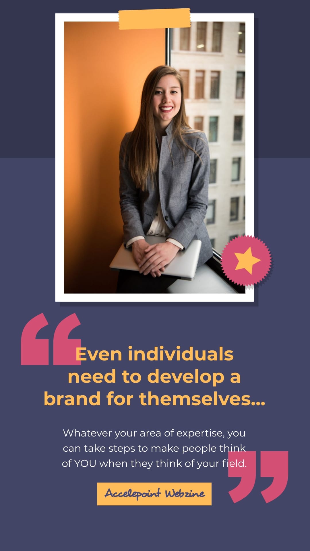 Accelepoint Webzine Animated Quote Vertical Template