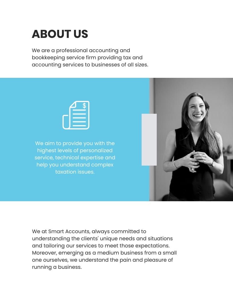 Accounting Firm Booklet Template - Slide 2 Accounting Firm Booklet Template - Slide 2