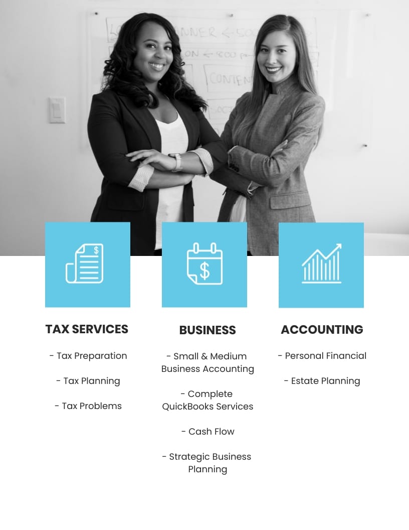 Accounting Firm Booklet Template - Slide 4 Accounting Firm Booklet Template - Slide 4