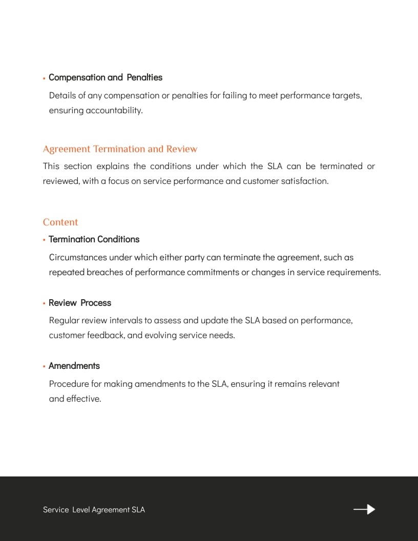 Accounting Service Level Agreement SLA Template - Slide 5 Accounting Service Level Agreement SLA Template - Slide 5