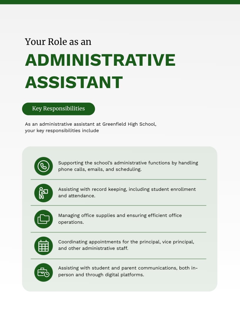 Administrative Assistant Training Manual