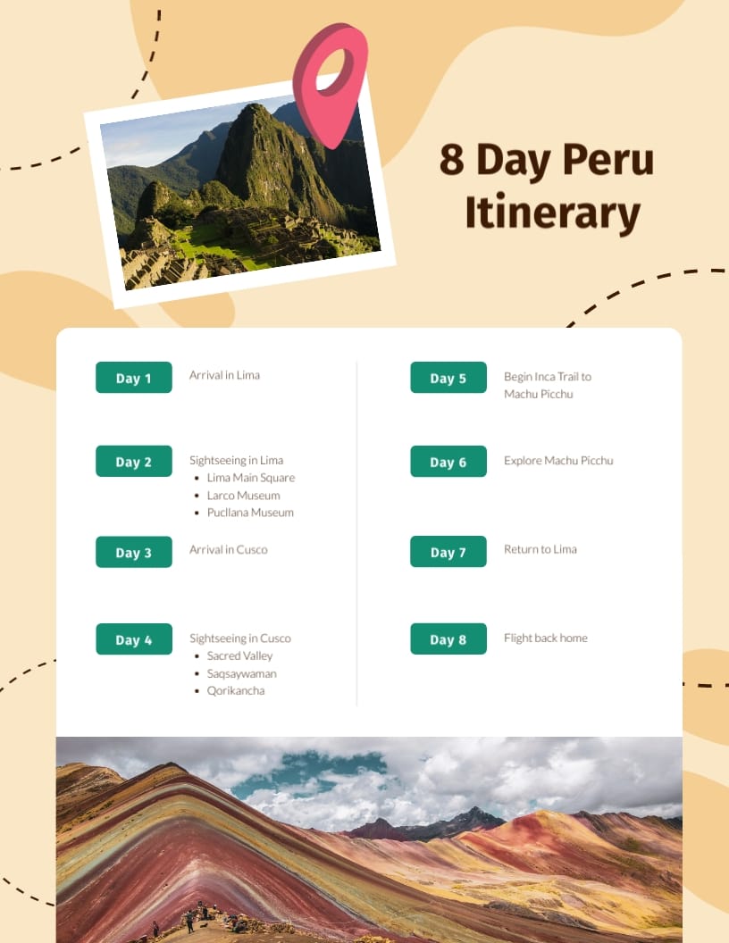 Adventure Trip Itinerary Template