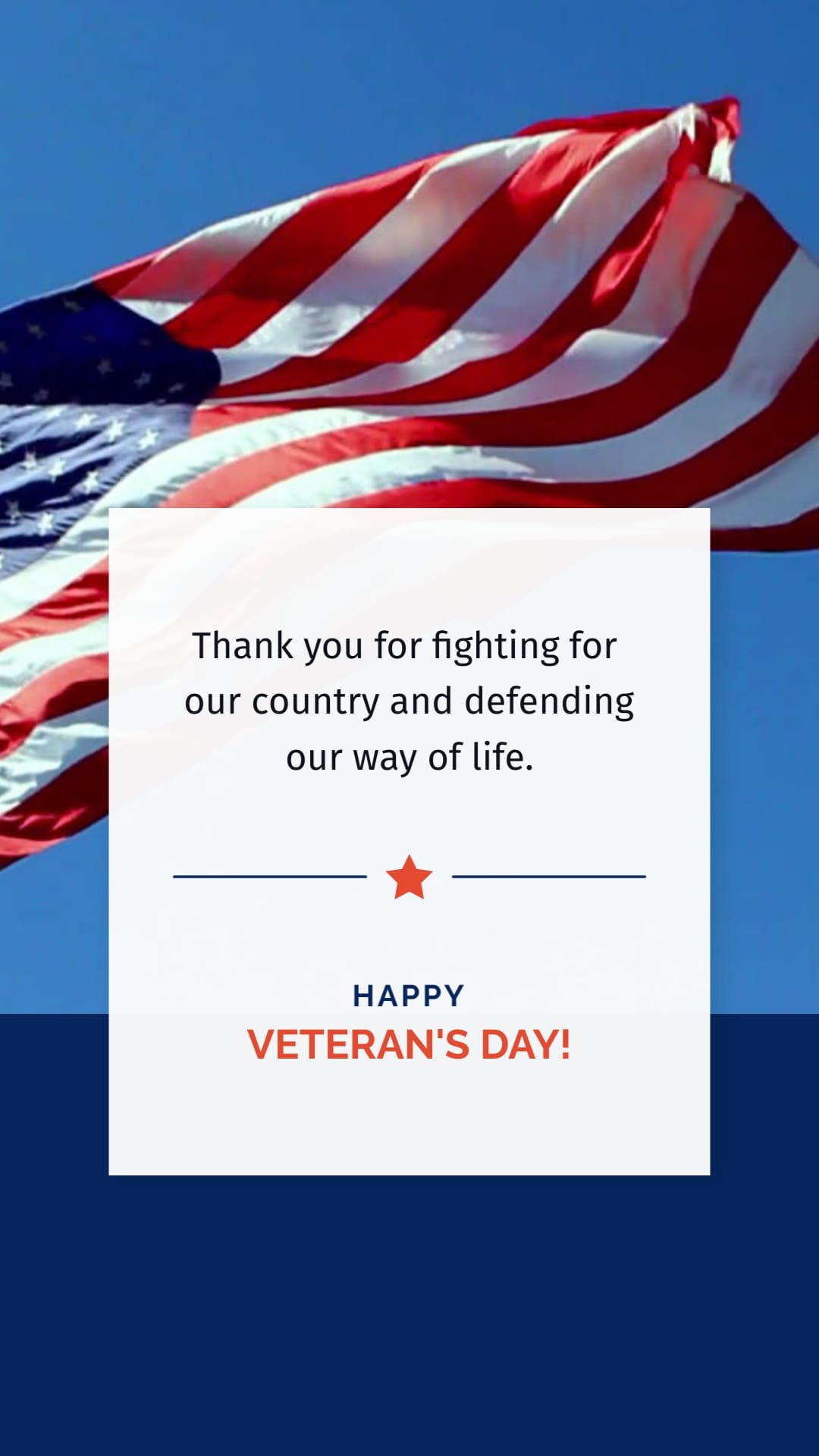 Aesthetic Veterans Day Greeting Card Vertical Template