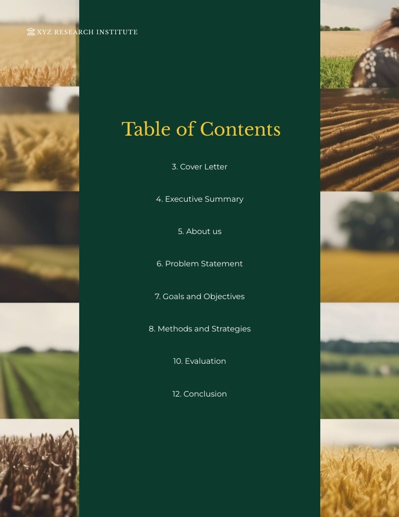 Agricultural Research Grant Proposal