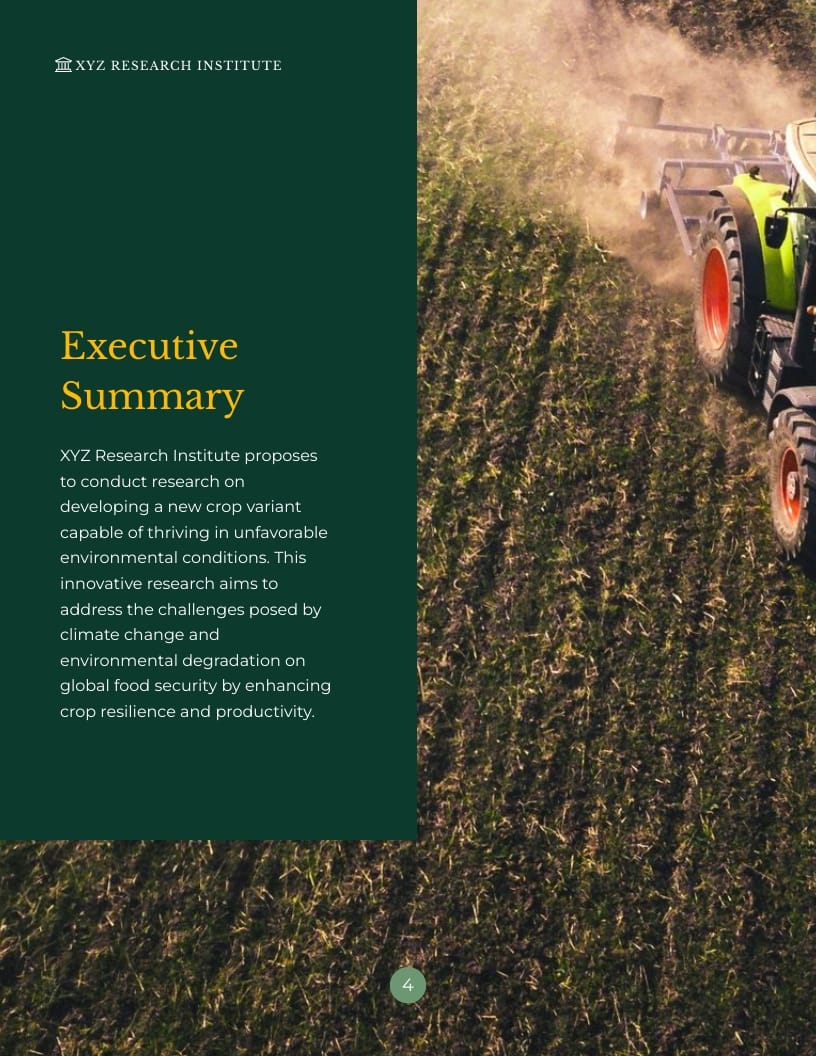 Agricultural Research Grant Proposal