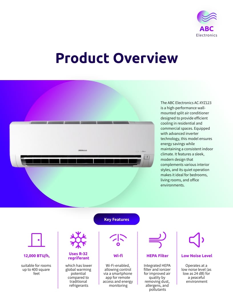 Air Conditioners Installation Manual Template - Slide 3 Air Conditioners Installation Manual Template - Slide 3