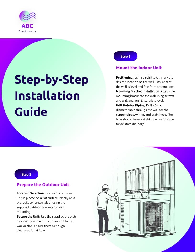 Air Conditioners Installation Manual Template - Slide 7 Air Conditioners Installation Manual Template - Slide 7