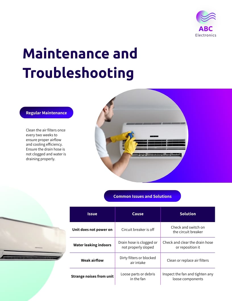 Air Conditioners Installation Manual Template - Slide 9 Air Conditioners Installation Manual Template - Slide 9