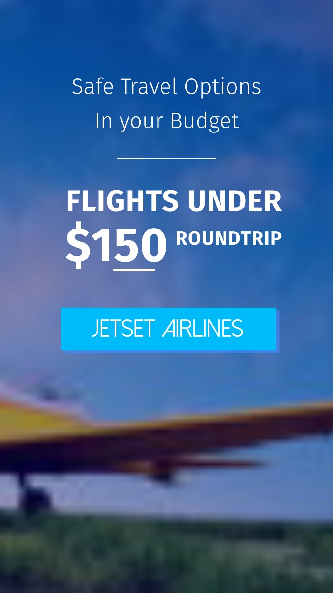 Airlines Bite-Sized Ad Vertical Template