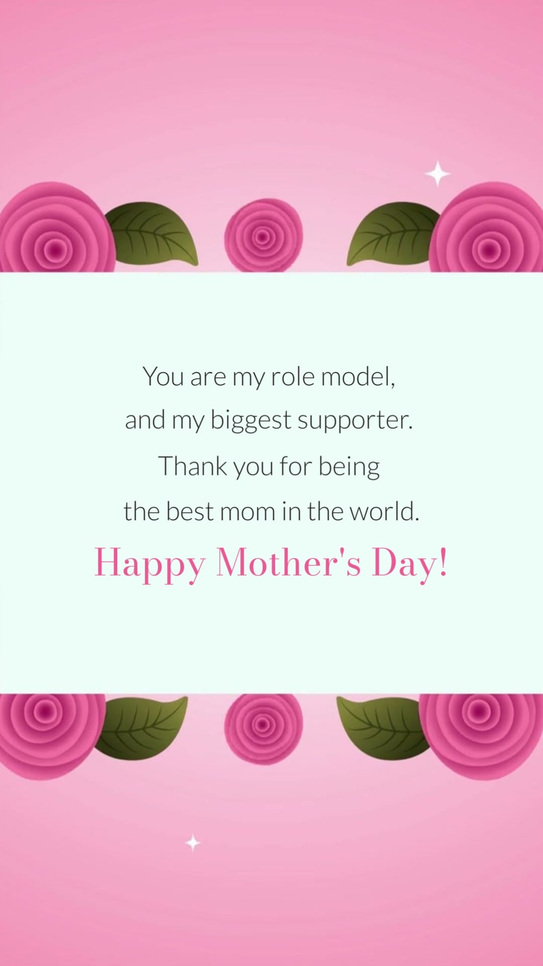 Animated Mothers Day Greeting Card Vertical Template