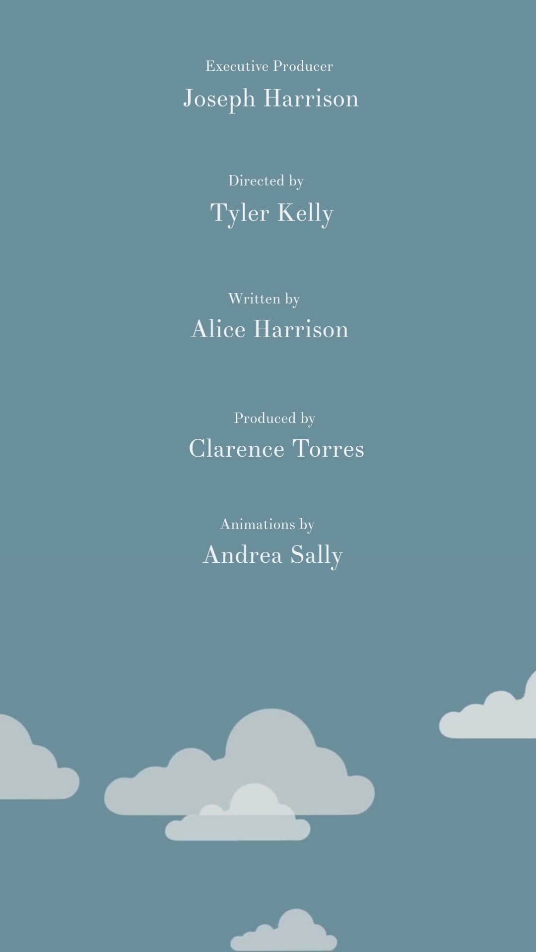Animated Movie Credits Video Vertical Template