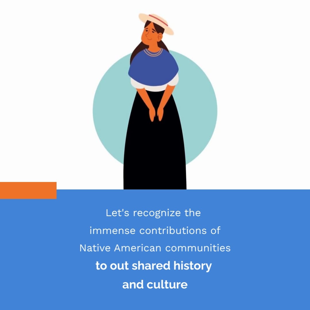 Animated Native American Heritage Greeting Card Square Template