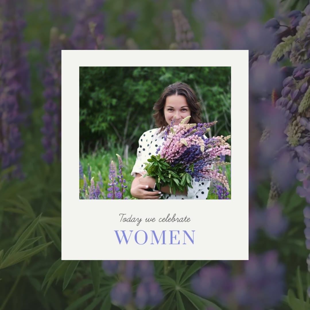 Animated Womens Day Greeting Card Square Template