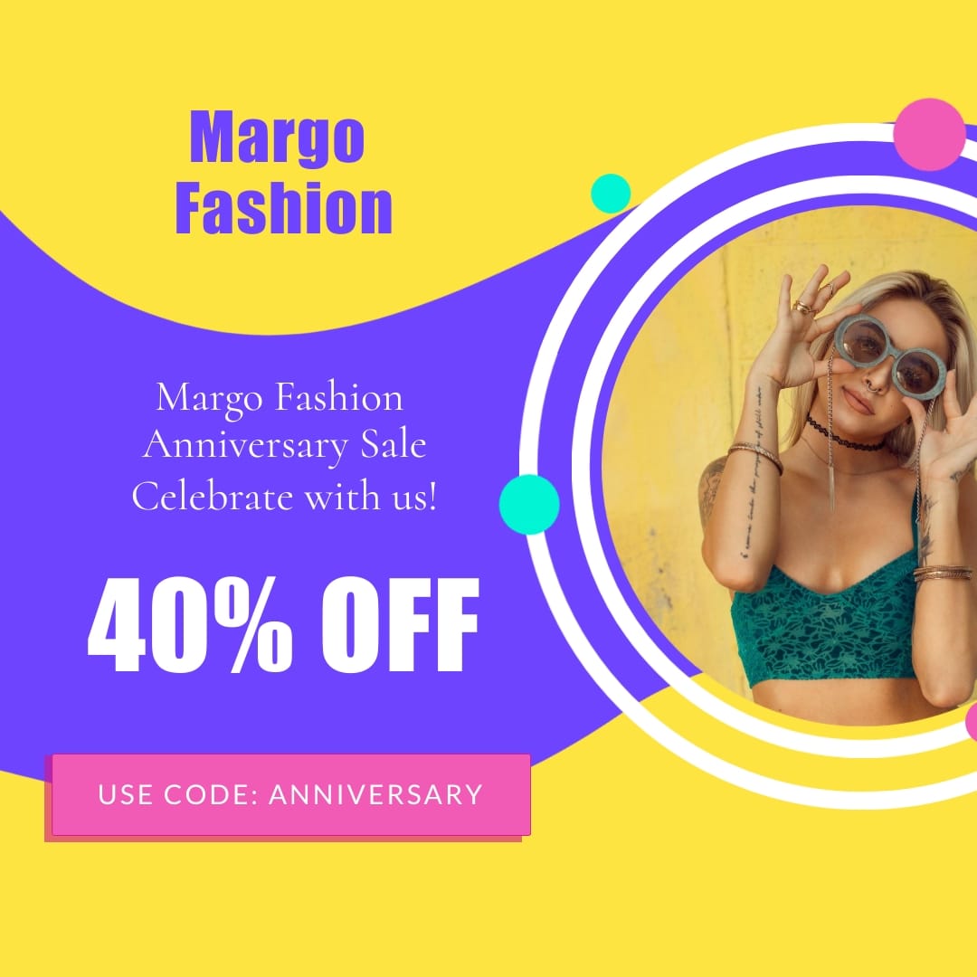 Anniversary Sale Bite-Sized Ad Square Template