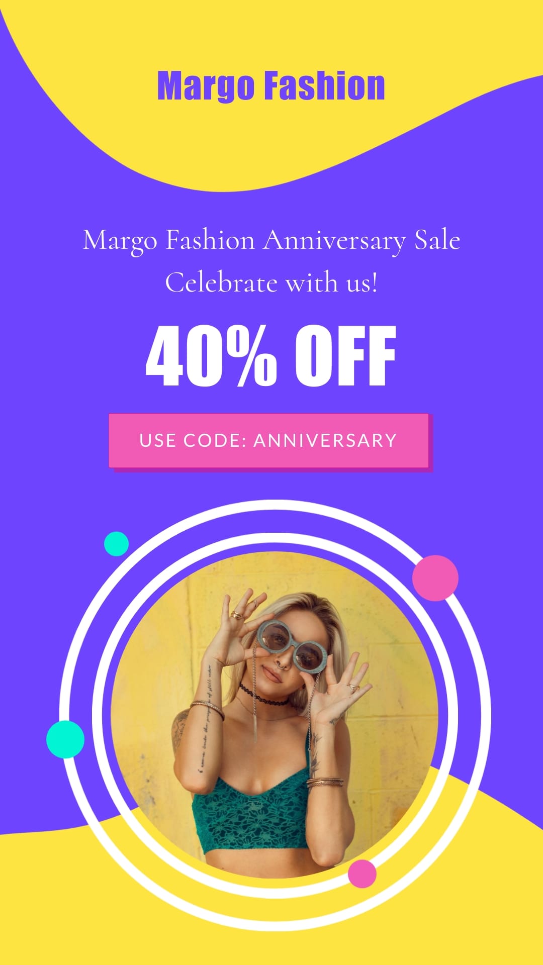 Anniversary Sale Bite-Sized Ad Vertical Template