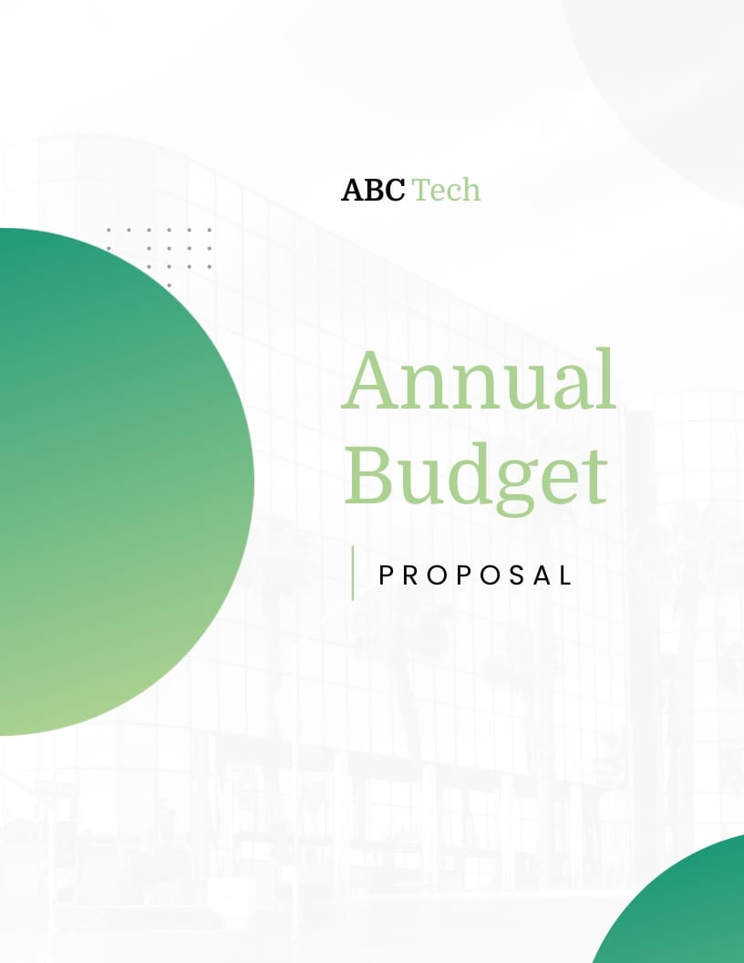 Annual Budget Proposal Template