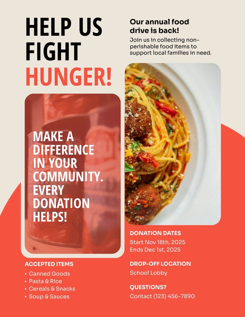 Annual Food Drive Flyer Template